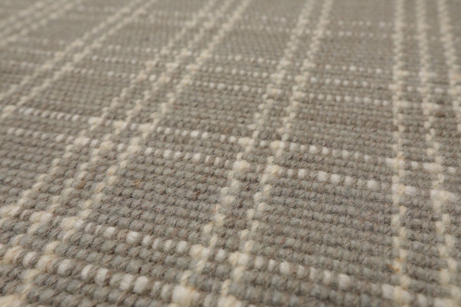 Multi Size Gray Ivory Color Hand Woven Flatweave Wool Modern Oriental Rug