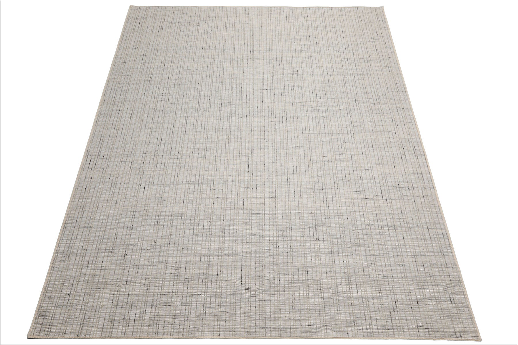 Multi Size Ivory  Gray Beige Color Hand Loomed Flatweave Wool and Polyster Modern Oriental Rug