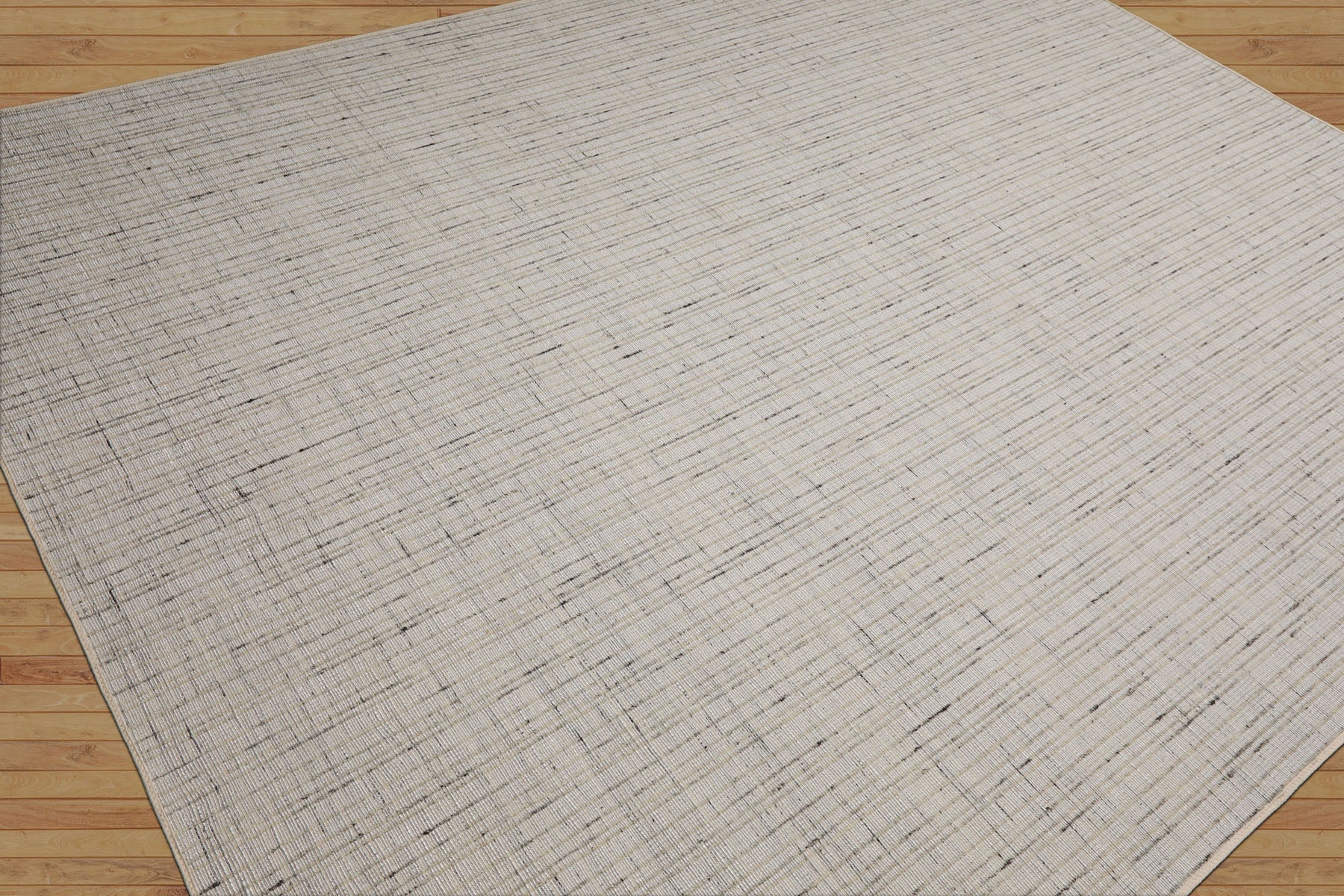 Multi Size Ivory  Gray Beige Color Hand Loomed Flatweave Wool and Polyster Modern Oriental Rug