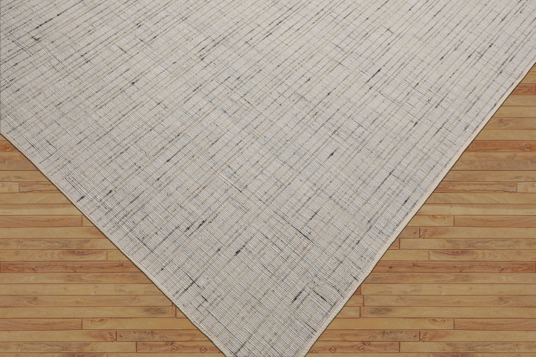 Multi Size Ivory  Gray Beige Color Hand Loomed Flatweave Wool and Polyster Modern Oriental Rug