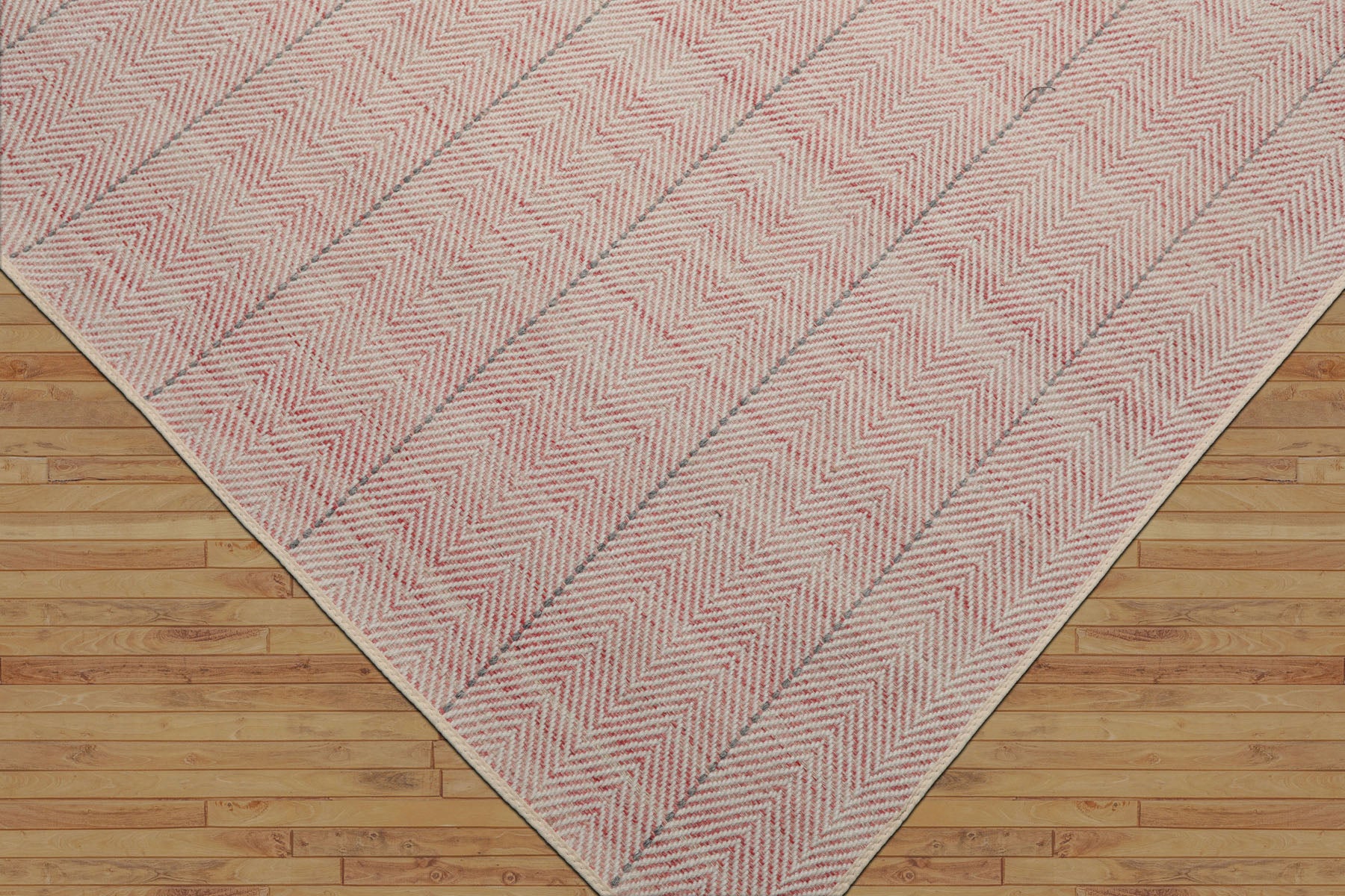 Multi Size Blush Ivory Gray Color Hand Loomed Flatweave Wool Modern Oriental Rug