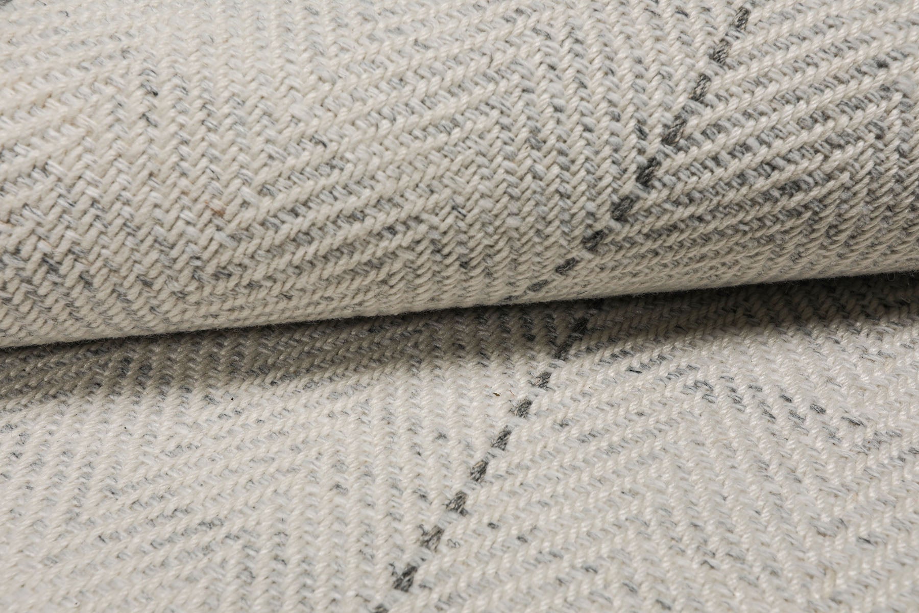 Multi Size Ivory  Gray Color Hand Loomed Flatweave Wool Modern Oriental Rug