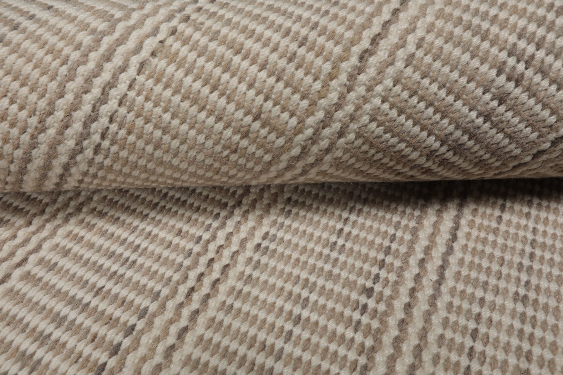 Multi Size Taupe Beige Gray Color Hand Woven Flatweave Wool Modern Oriental Rug