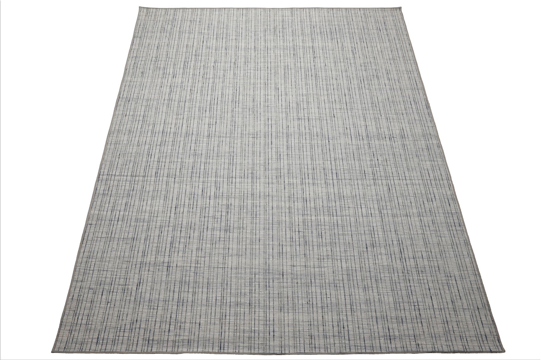 Multi Size Silver Gray Slate Color Hand Woven Flatweave Wool and Polyster Modern Oriental Rug