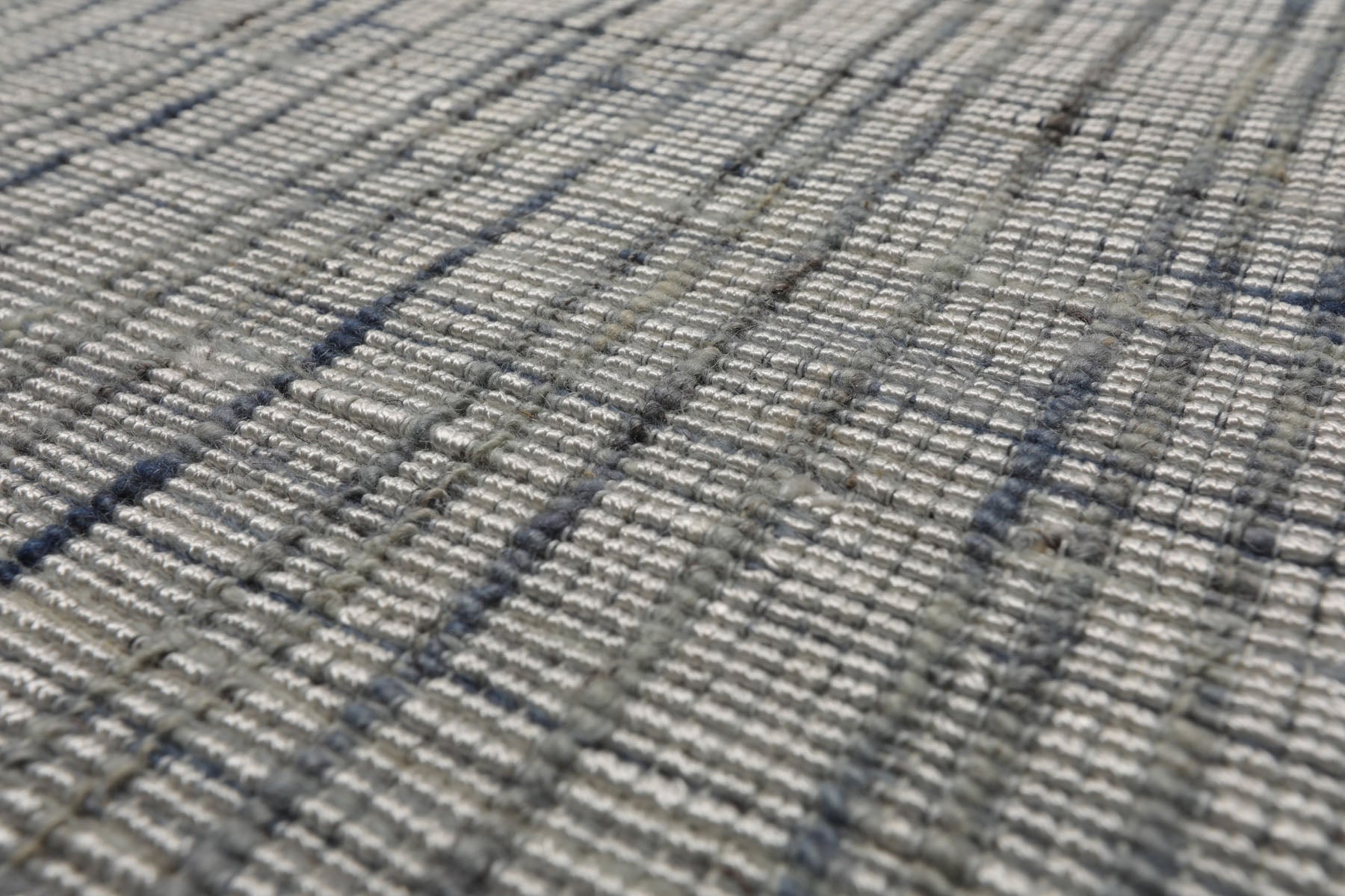 Multi Size Silver Gray Slate Color Hand Woven Flatweave Wool and Polyster Modern Oriental Rug