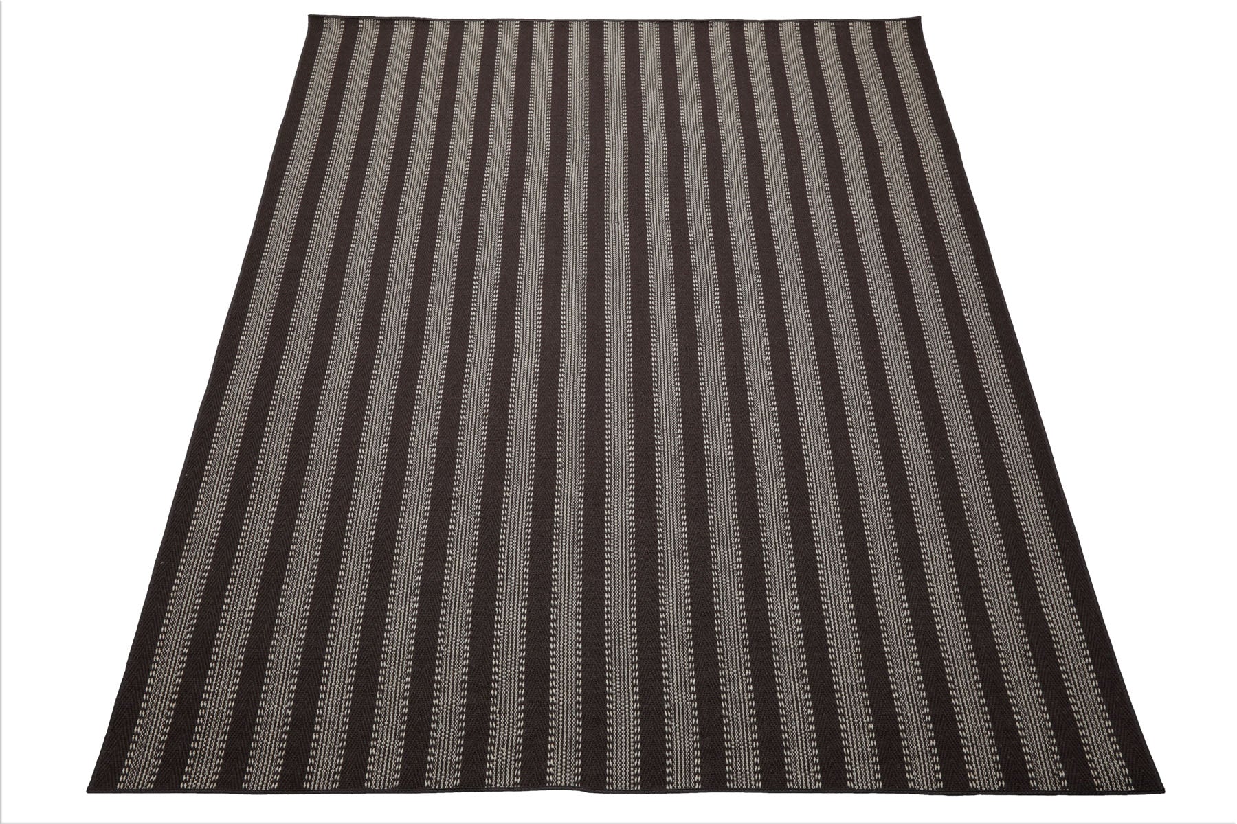 Multi Size Chocolate Ivory Color Hand Woven Flatweave Wool Modern Oriental Rug