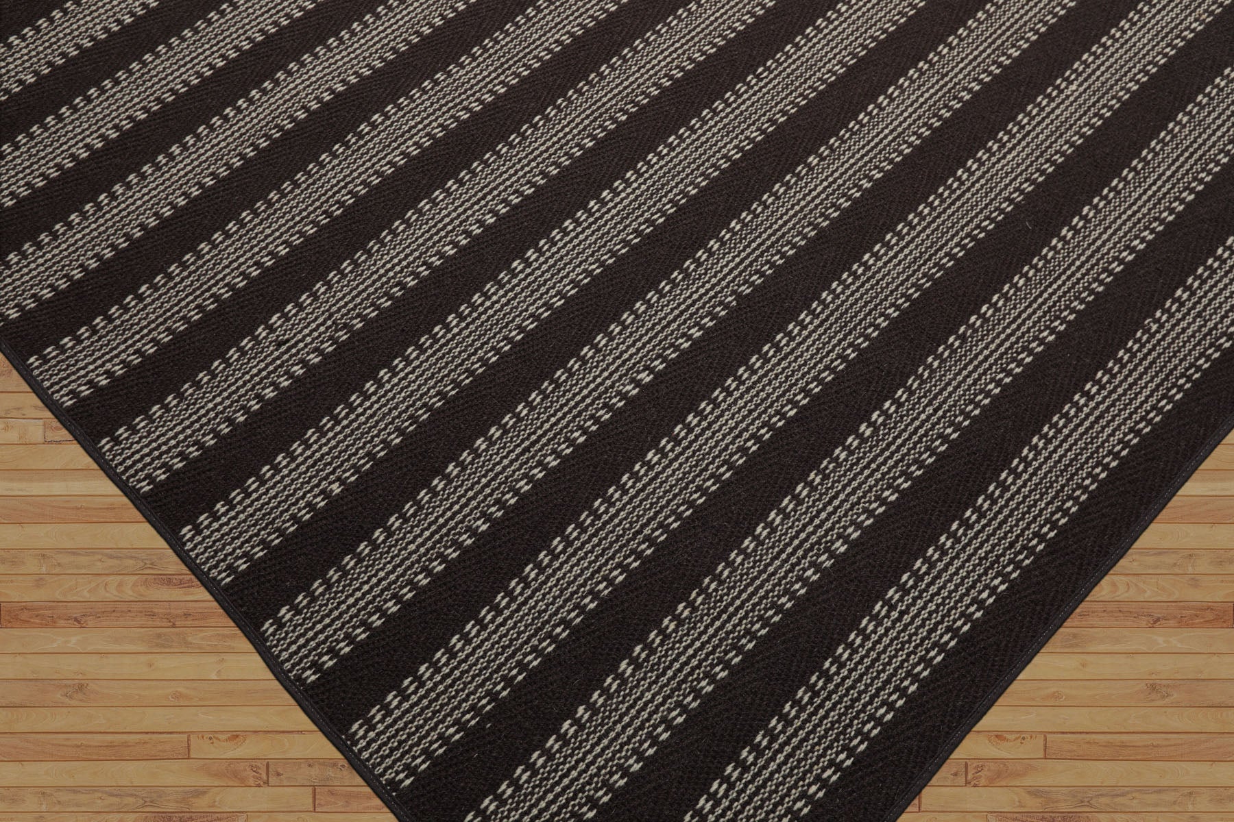Multi Size Chocolate Ivory Color Hand Woven Flatweave Wool Modern Oriental Rug