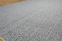 Multi Size Denim  Ivory Color Hand Loomed Flatweave Wool Modern Oriental Rug
