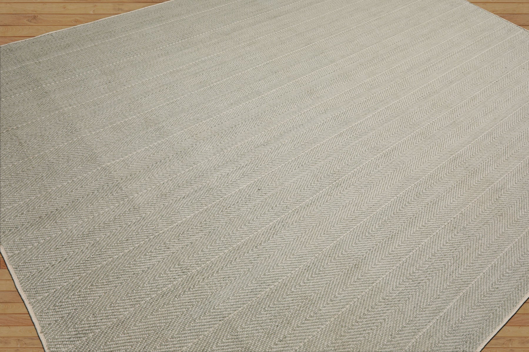 Multi Size Sage Ivory Color Hand Loomed Flatweave Wool Modern Oriental Rug
