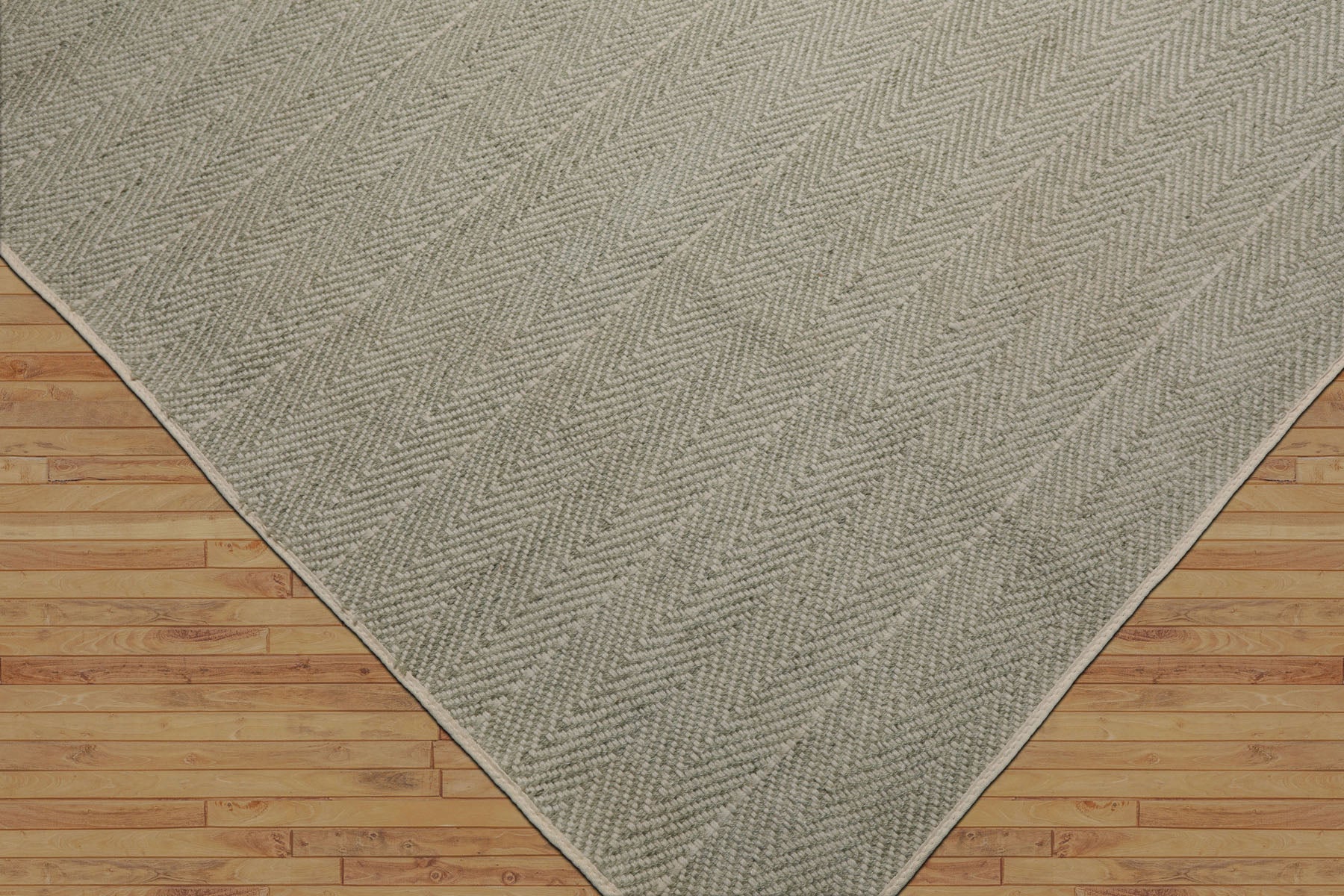 Multi Size Sage Ivory Color Hand Loomed Flatweave Wool Modern Oriental Rug