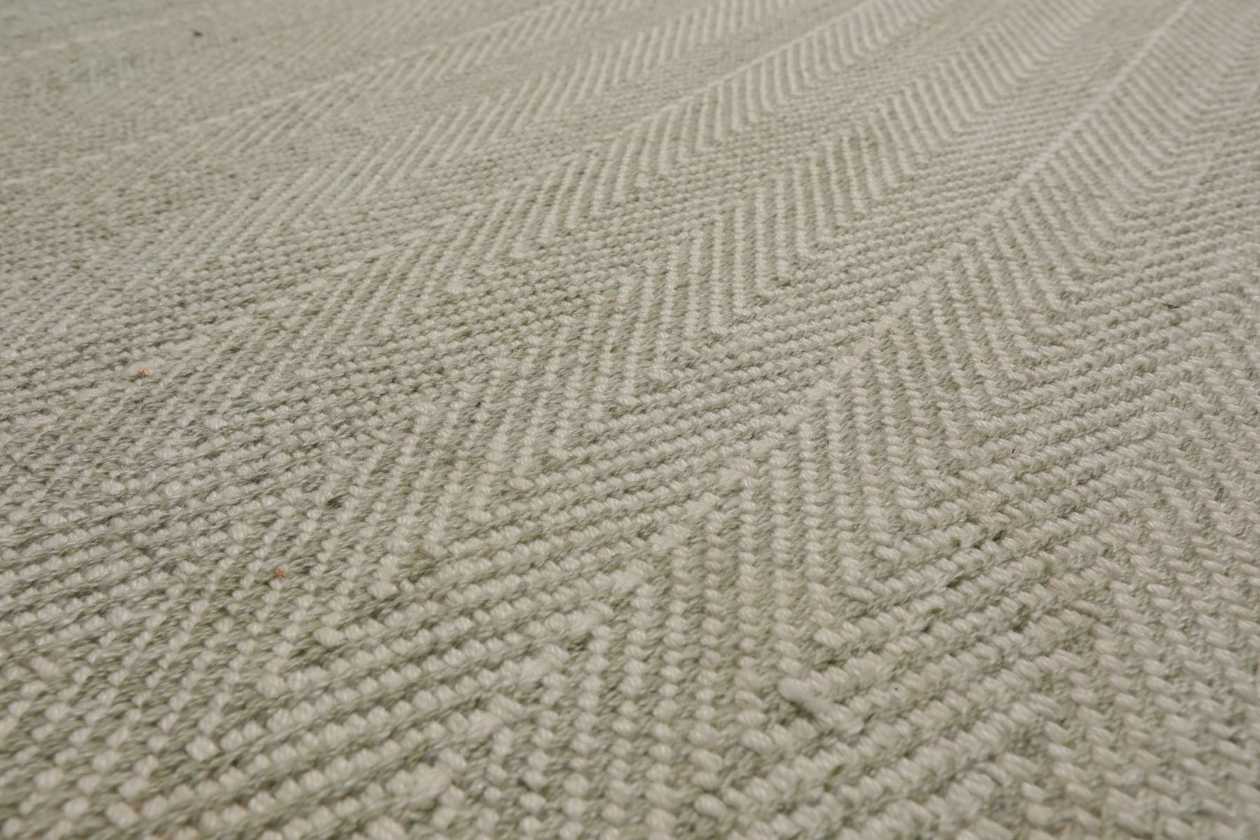 Multi Size Sage Ivory Color Hand Loomed Flatweave Wool Modern Oriental Rug