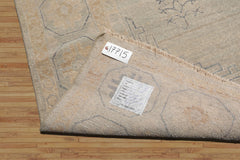 LoomBloom Beige Multi Size Afghan Oushak Transitional Geometric Hand Knotted Wool Oriental Area Rug