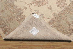 10x14 Ivory, Beige, Rust Color Hand Knotted Afghan Oushak Wool Traditional Oriental Rug