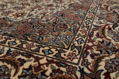 5x7 Ivory, Taupe, Black Color Hand Knotted All-Over 100% Wool Traditional Oriental Rug