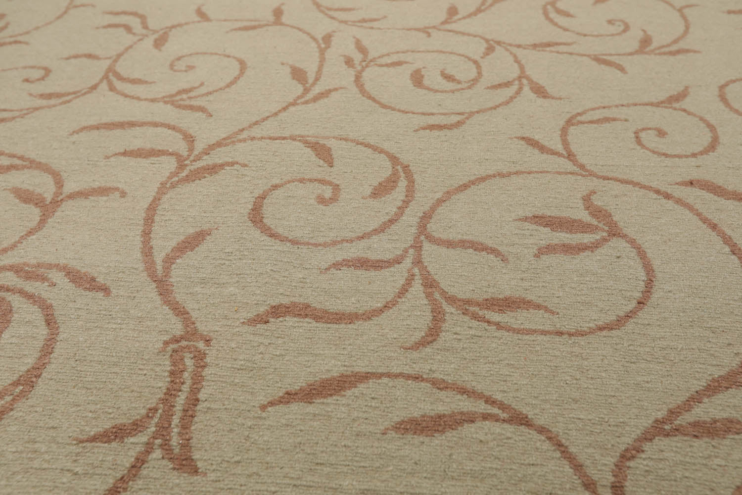 9x12 Moss, Brown, Color Hand Knotted All-Over 100% Wool Traditional Oriental Rug