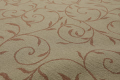 9x12 Moss, Brown, Color Hand Knotted All-Over 100% Wool Traditional Oriental Rug