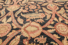 9x12 Gold, Gold, Aqua Color Hand Knotted Floral 100% Wool Traditional-Persian/Oriental Oriental Rug