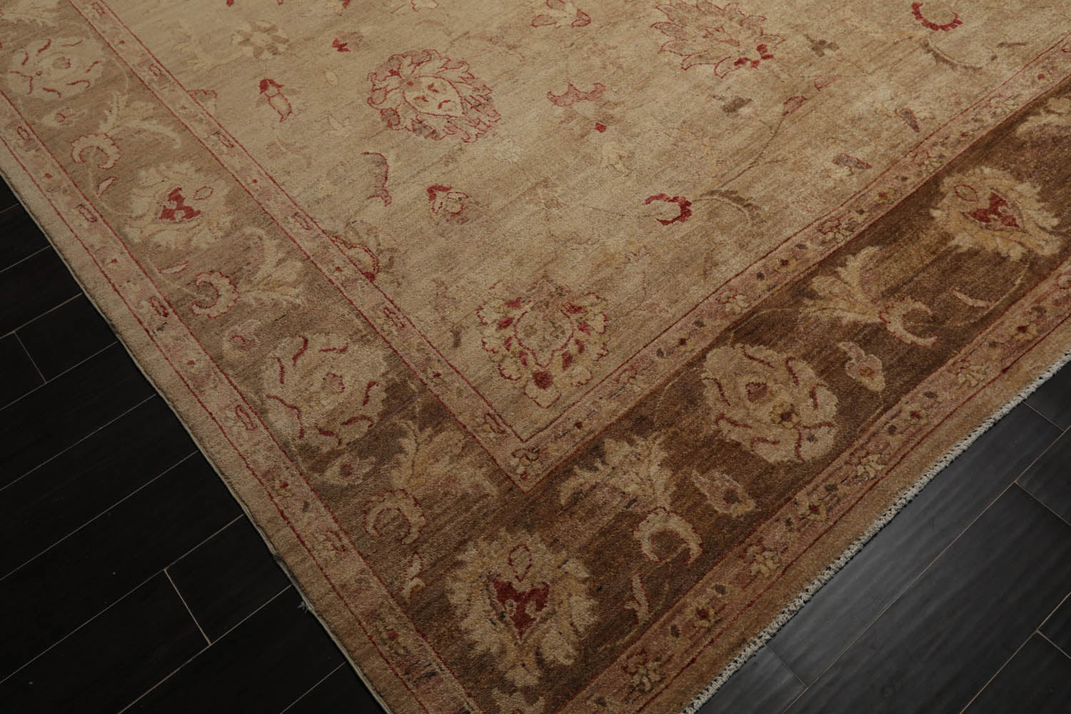 9x12 Camel, Brown, Rust Color Hand Knotted All-Over 100% Wool Traditional Oriental Rug