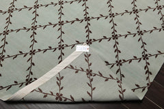 9x12 Sea Foam, Dark Chocolate, Color Hand Knotted All-Over 100% Wool Transitional Oriental Rug