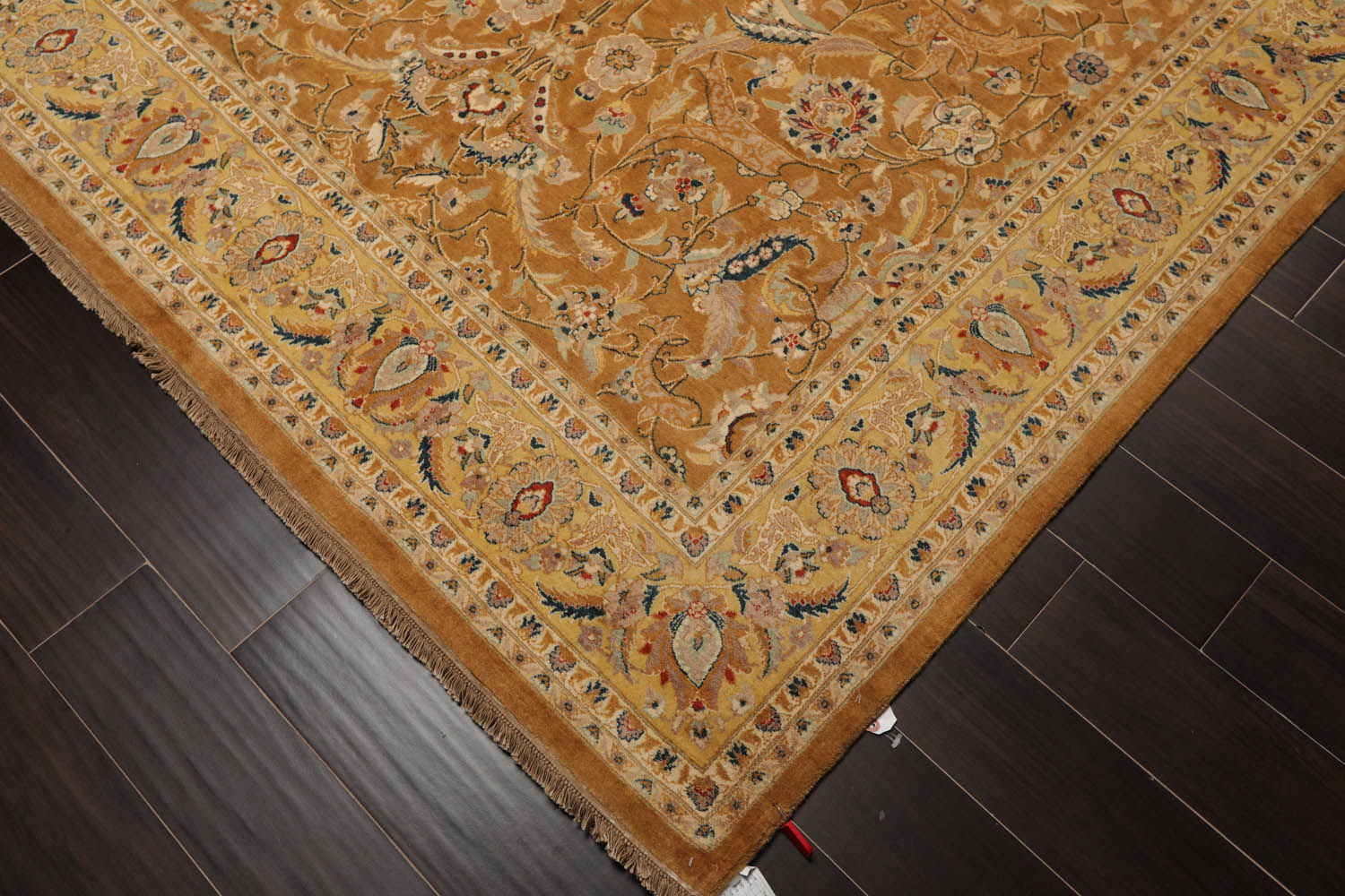 6x9 Caramel, Gold, Beige Color Hand Knotted All-Over 100% Wool Traditional Oriental Rug