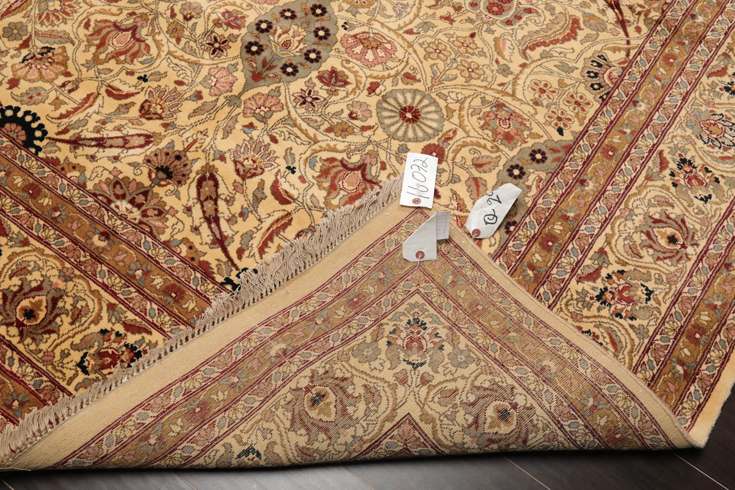 6x9 Warm Beige, Brown, Rust Color Hand Knotted All-Over 100% Wool Traditional Oriental Rug