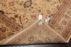 6x9 Warm Beige, Brown, Rust Color Hand Knotted All-Over 100% Wool Traditional Oriental Rug
