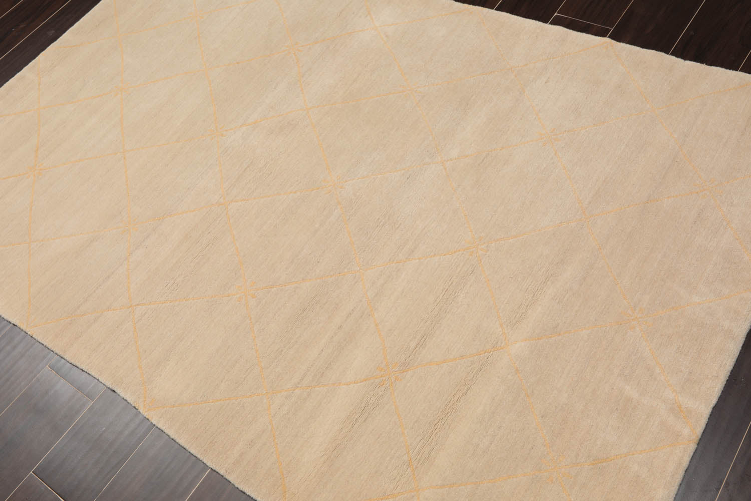 4x6 Beige, Tan, Color Hand Knotted All-Over 100% Wool Modern Oriental Rug