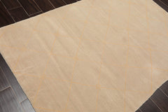 4x6 Beige, Tan, Color Hand Knotted All-Over 100% Wool Modern Oriental Rug