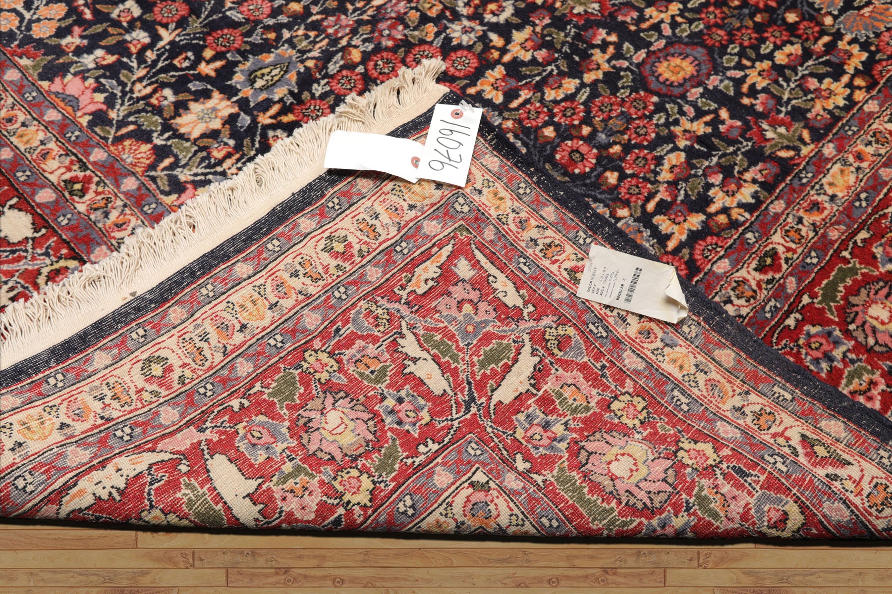 6x9 Black, Gray, Green Color Hand Knotted All-Over 100% Wool Traditional Oriental Rug