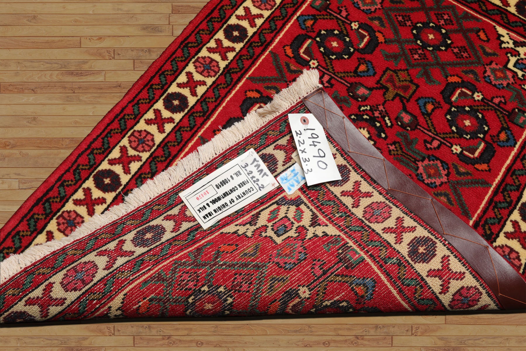 2x3 Rust, Ivory, Blue Color Hand Knotted Abadeh Wool Traditional Oriental Rug