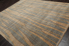 8x10 Gray, Gray, Taupe Color Hand Knotted All-Over 100% Wool Modern Oriental Rug