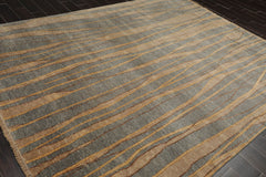 8x10 Gray, Gray, Taupe Color Hand Knotted All-Over 100% Wool Modern Oriental Rug