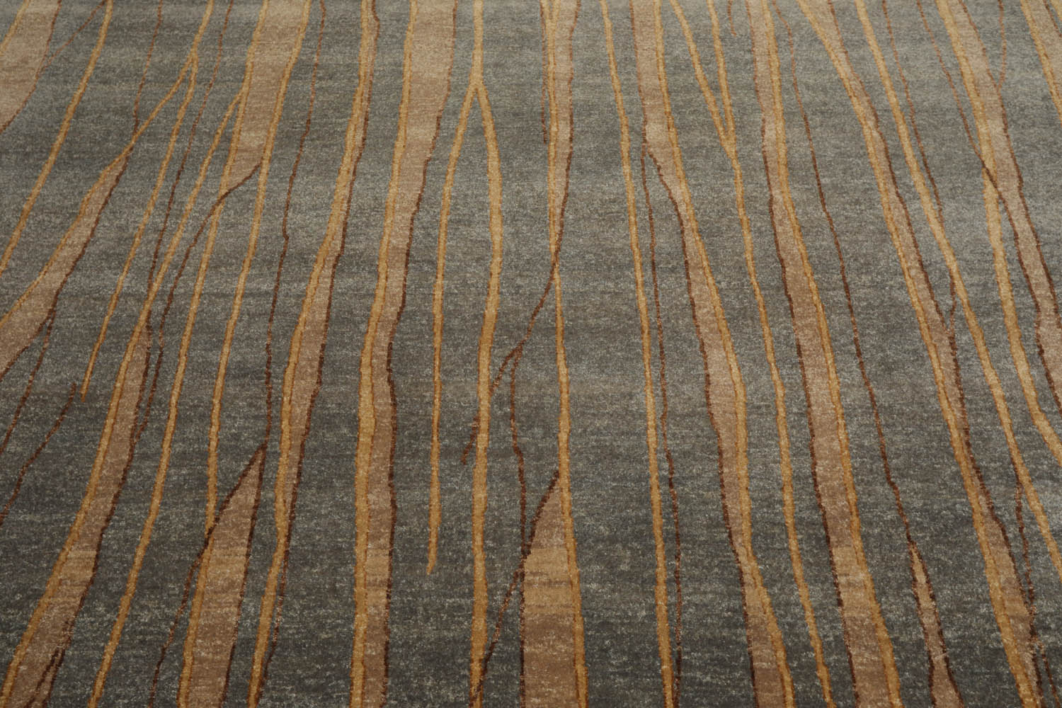 8x10 Gray, Gray, Taupe Color Hand Knotted All-Over 100% Wool Modern Oriental Rug