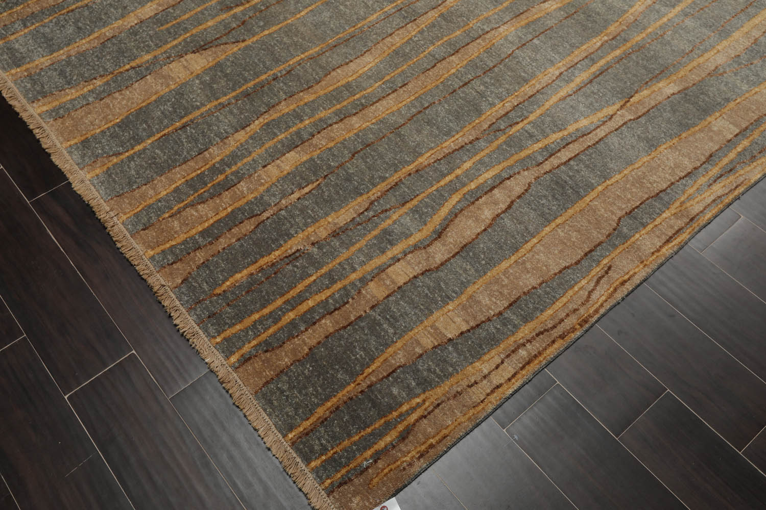 8x10 Gray, Gray, Taupe Color Hand Knotted All-Over 100% Wool Modern Oriental Rug