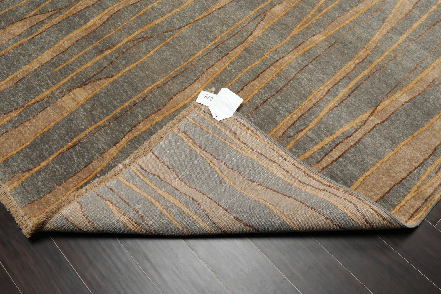 8x10 Gray, Gray, Taupe Color Hand Knotted All-Over 100% Wool Modern Oriental Rug