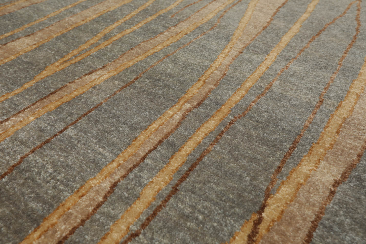 8x10 Gray, Gray, Taupe Color Hand Knotted All-Over 100% Wool Modern Oriental Rug