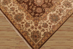 8x10 Brown, Beige, Tan Color Hand Knotted Floral 100% Wool Traditional-Persian/Oriental Oriental Rug
