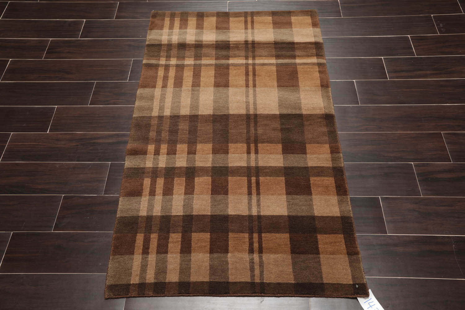 3x5 Brown, Gray, Color Hand Knotted All-Over 100% Wool Modern Oriental Rug