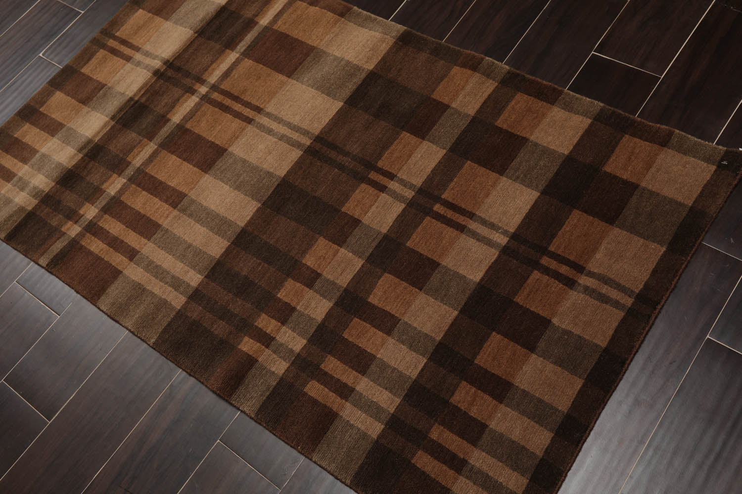 3x5 Brown, Gray, Color Hand Knotted All-Over 100% Wool Modern Oriental Rug