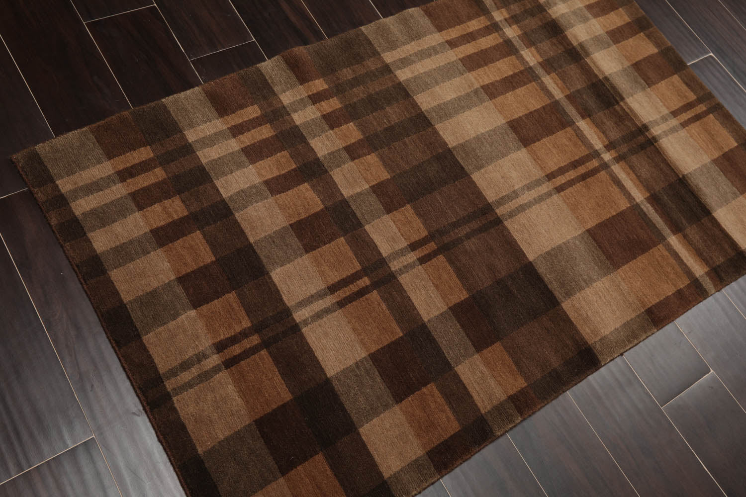 3x5 Brown, Gray, Color Hand Knotted All-Over 100% Wool Modern Oriental Rug