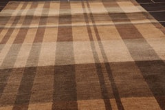 3x5 Brown, Gray, Color Hand Knotted All-Over 100% Wool Modern Oriental Rug