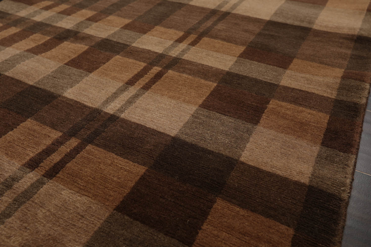 3x5 Brown, Gray, Color Hand Knotted All-Over 100% Wool Modern Oriental Rug