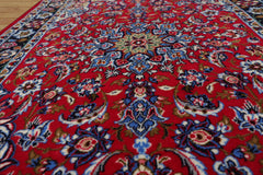 2x3 Red, Navy, Green Color Hand Knotted Isfahan Wool & Silk Traditional Oriental Rug