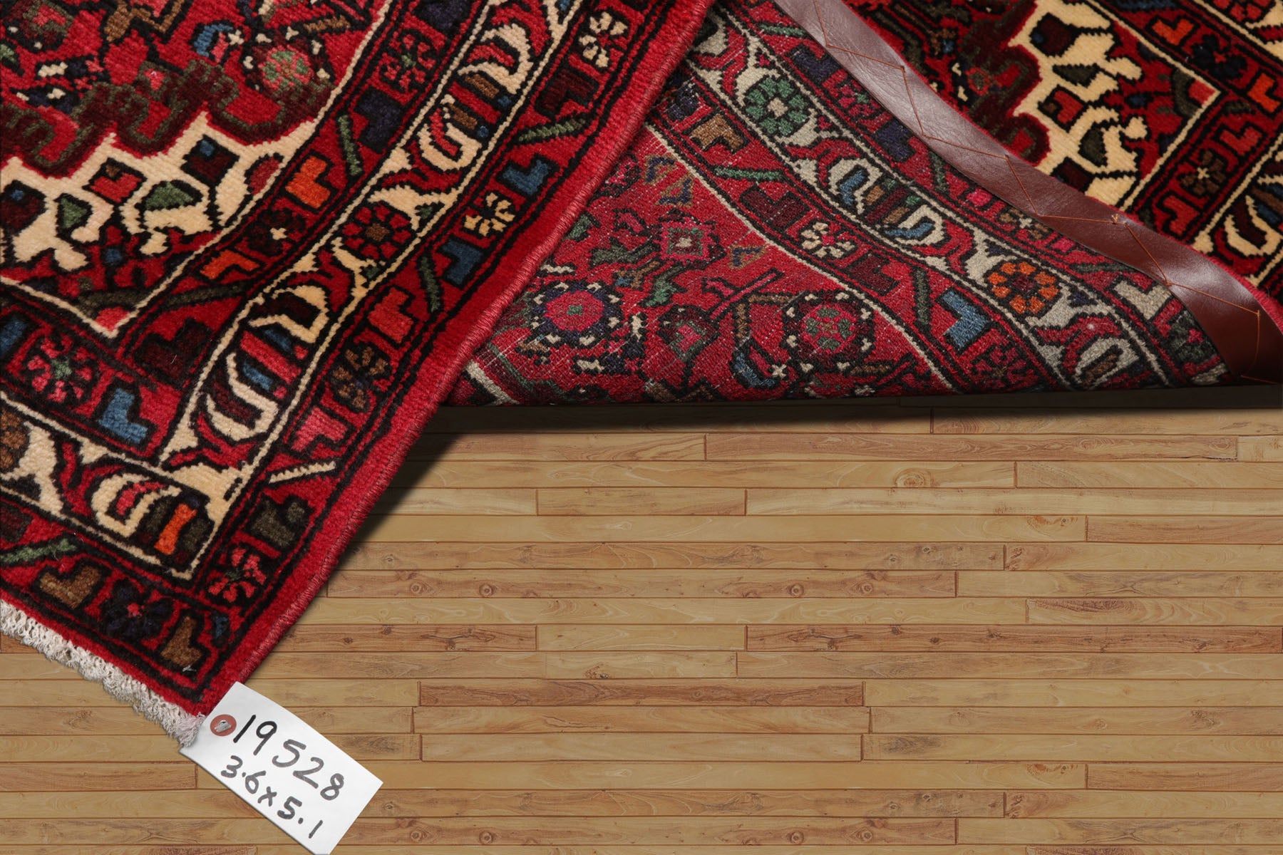 3x5 Rust, Ivory, Red Color Hand Knotted Abadeh Wool Traditional Oriental Rug