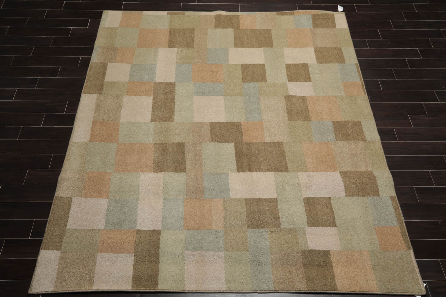 8x10 Moss, Beige, Mint Color Machine Made All-Over 100% Wool Modern Oriental Rug