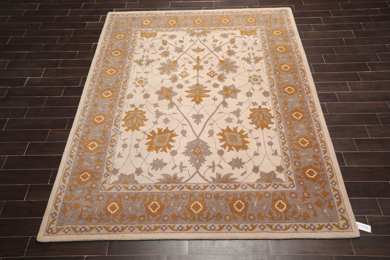 8x10 Beige, Grey, Brown Color Hand Tufted All-Over 100% Wool Traditional Oriental Rug