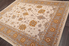 8x10 Beige, Grey, Brown Color Hand Tufted All-Over 100% Wool Traditional Oriental Rug
