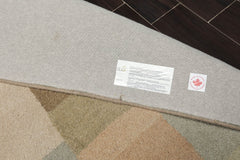 8x10 Moss, Beige, Mint Color Machine Made All-Over 100% Wool Modern Oriental Rug