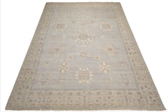 10x14 Gray, Beige, Taupe Color Hand Knotted Afghan Oushak Wool Traditional Oriental Rug