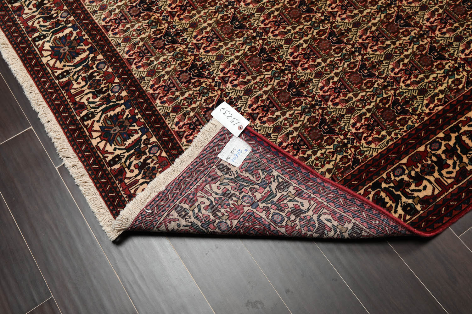 6x9 Ivory, Rust, Turquoise Color Hand Knotted All-Over 100% Wool Traditional Oriental Rug